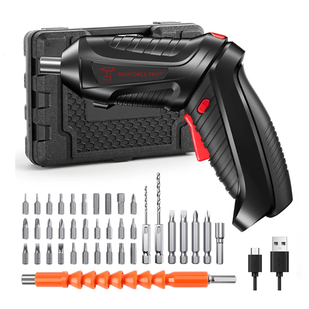 [OFERTA ÚLTIMAS UNIDADES] DESTORNILLADOR ELÉCTRICO PROFESIONAL + MALETÍN GRATIS - GripForce Pro™